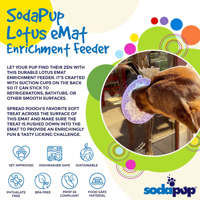 SodaPup - Lotus Design Enrichment Lick Mat with Suction Cups