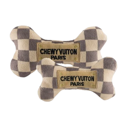Haute Diggity Dog - Checker Chewy Vuiton Bone Dog Toy