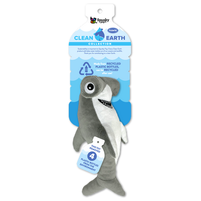 Spunky Pup - Clean Earth Plush Hammerhead Shark