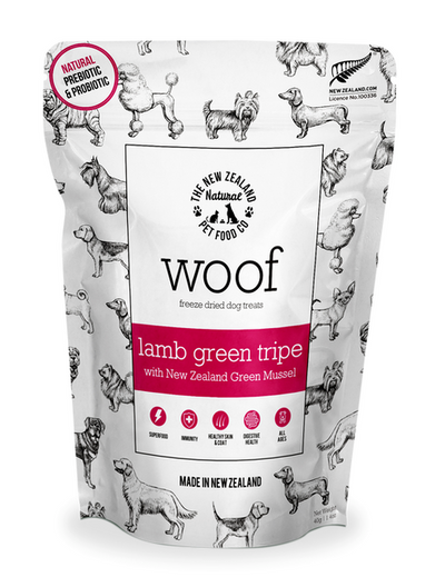 NZ Natural Pet Food Co - WOOF Freeze Dried Treats - Lamb Green Tripe