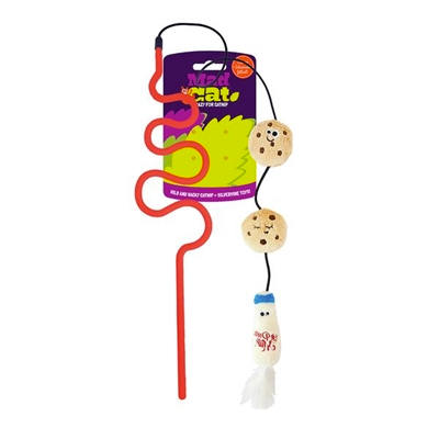 Mad Cat - Cookies and Milk Wand with Catnip Cat Toy