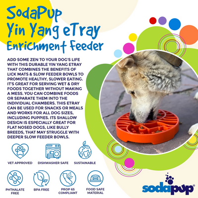 SodaPup - Sun and Moon Shallow Slow Feeder Enrichment Bowl