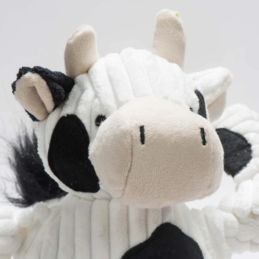 HuggleHounds - Dottie Cow Knottie Plush Dog Toy