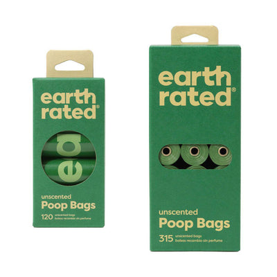 Earth Rated - 21Rolls 315 Bags Unscented Poop Bags - HEART MOUNTAIN RESCUE DONATION ONLY