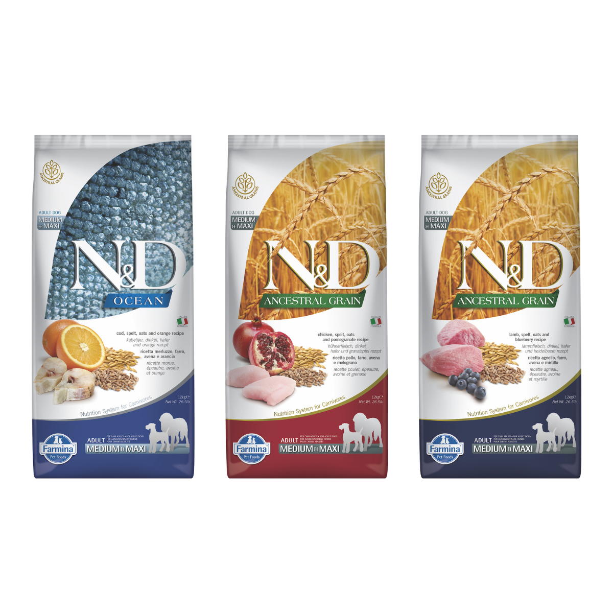 Farmina Dry Dog Food Ancestral Grain Inclusive Line Doodle Dogs