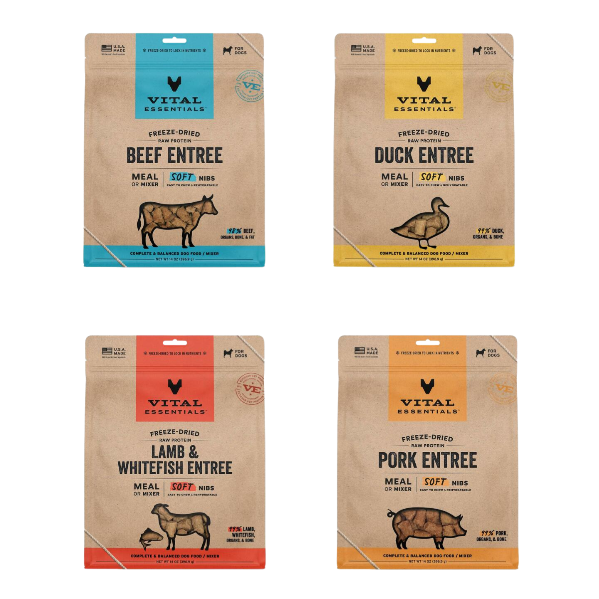 Vital Essentials - Freeze-Dried Dog Entree & Mixer - Soft Nibs