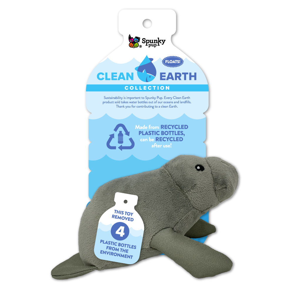 Spunky Pup - Clean Earth Plush Manatee