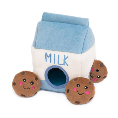 Zippy Paws - Milk & Cookies Burrow Toy