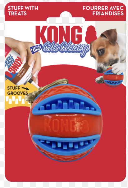 KONG - ChiChewy Zipps Ball - PARACHUTES FOR PETS only