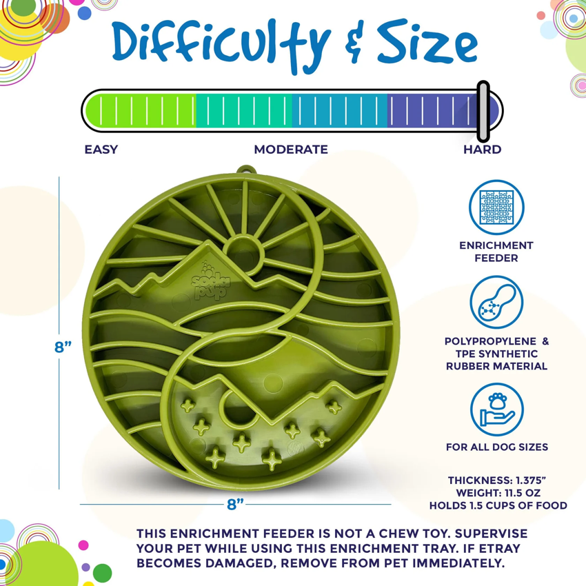SodaPup - Sun and Moon Shallow Slow Feeder Enrichment Bowl