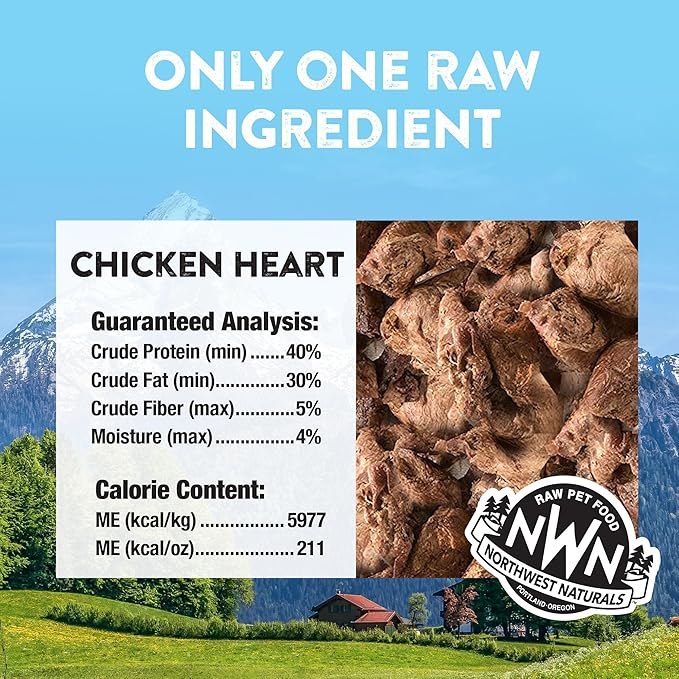 Northwest Naturals - Chicken Heart Freeze-Dried Treats - Single