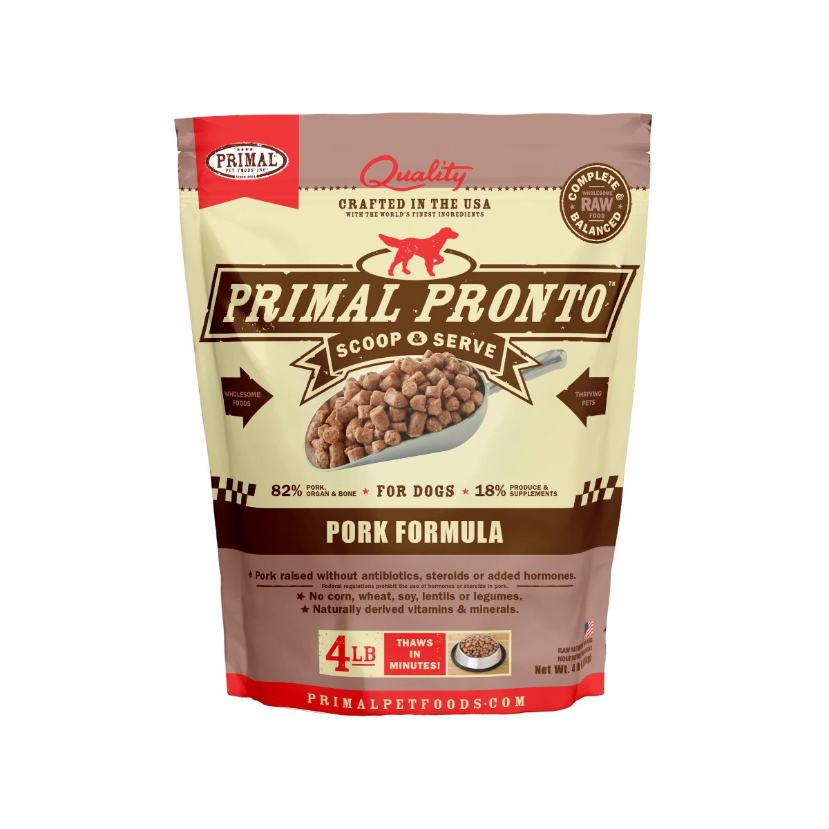 Primal - Frozen Dog Raw Pronto - 4 lb