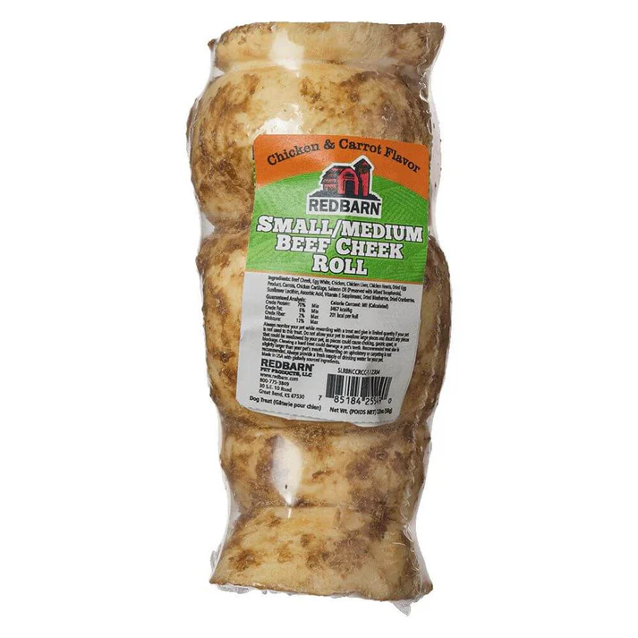 Redbarn - Glazed Beef Cheek Roll - Chicken And Carrot Flavor