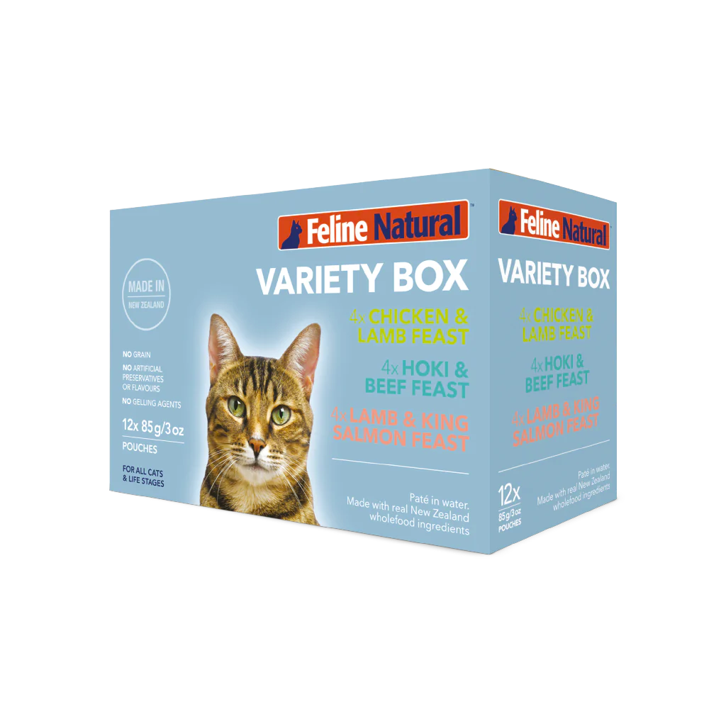Feline Natural - Feast Pouch Cat Food - Variety Box