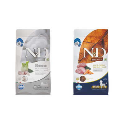 Farmina - Dry Dog Food - Coat Care for White & Brown Mini Dogs