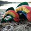 HuggleHounds - Rauccous Rainbow Trout Knottie Plush Dog Toy