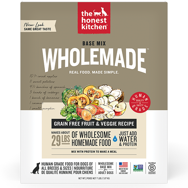 The Honest Kitchen - Wholemade Grain Free Fruit and Veggie Base Mix - Dehydrated Dog Food