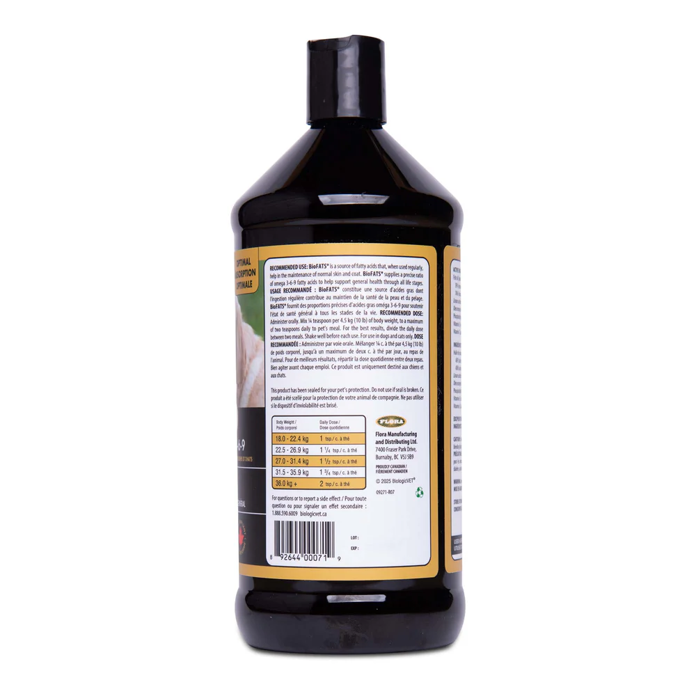 BiologicVET - BioFATS Omega 3-6-9 Fatty Acid - Dog / Cat Supplement
