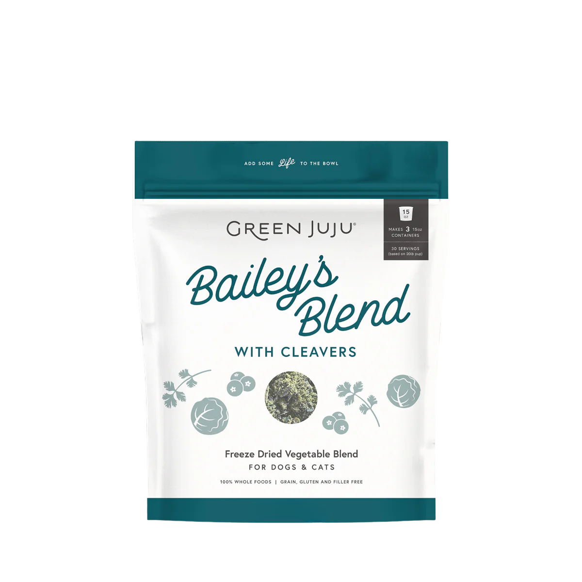 Green Juju - Freeze-Dried Vegetable Blend - Bailey's Blend with Cleavers