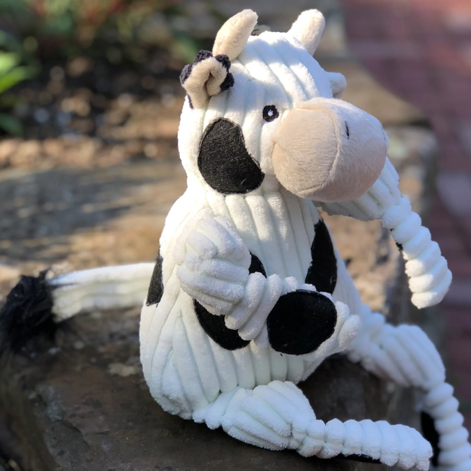 HuggleHounds - Dottie Cow Knottie Plush Dog Toy