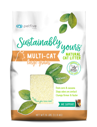 SUSTAINABLY YOURS Multi-Cat Litter Large Grains - 26lb