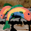 HuggleHounds - Rauccous Rainbow Trout Knottie Plush Dog Toy