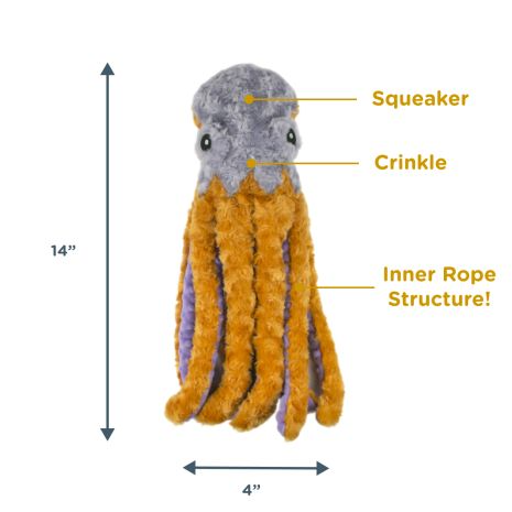 Tall Tails - Octopus Dog Toy 14"
