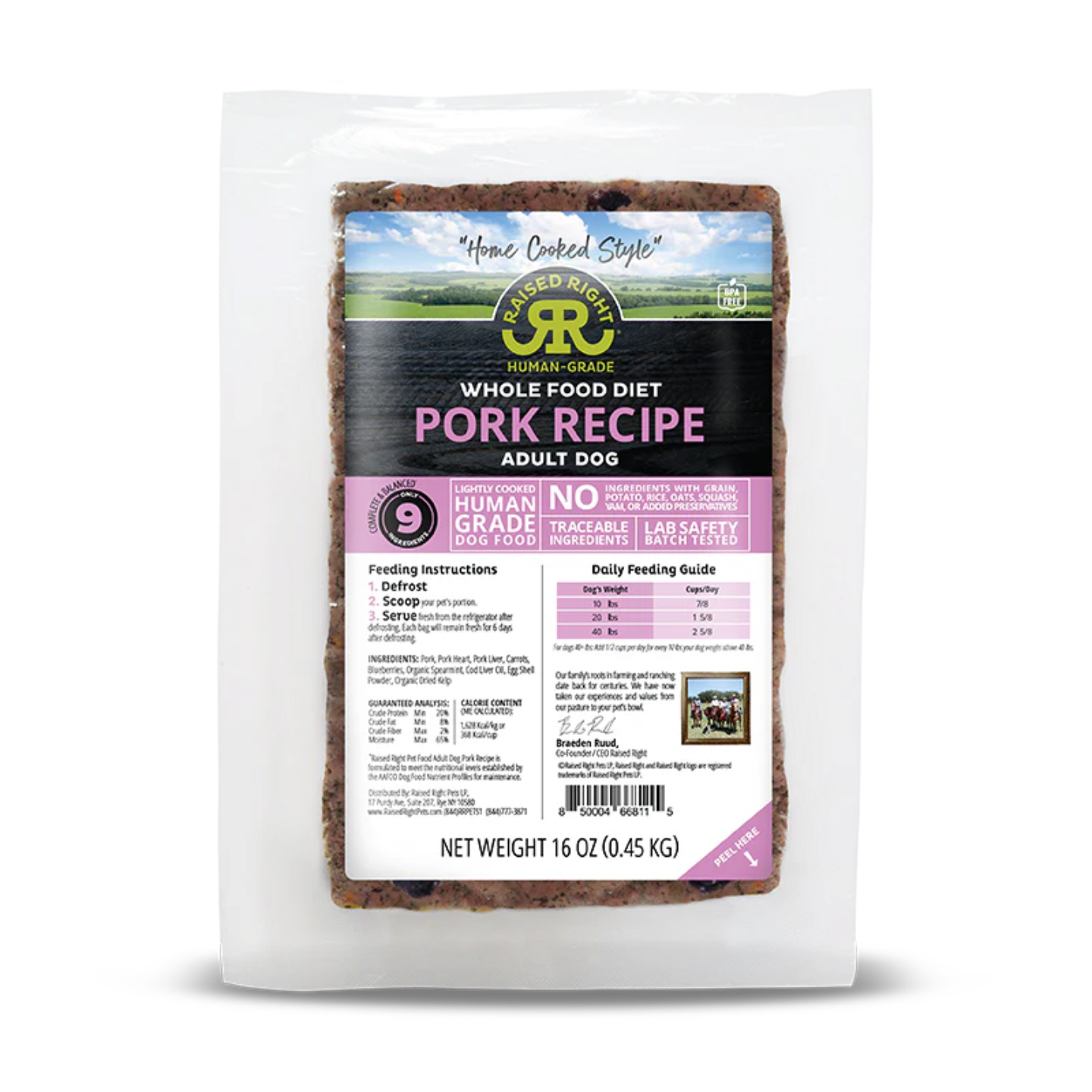 Raised Right - Original and Veterinary Support Recipes