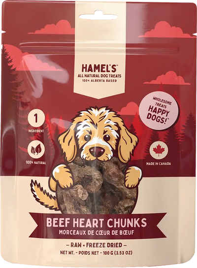 Hamel's - Freeze-Dried Beef Heart Chunks - Dog Treats