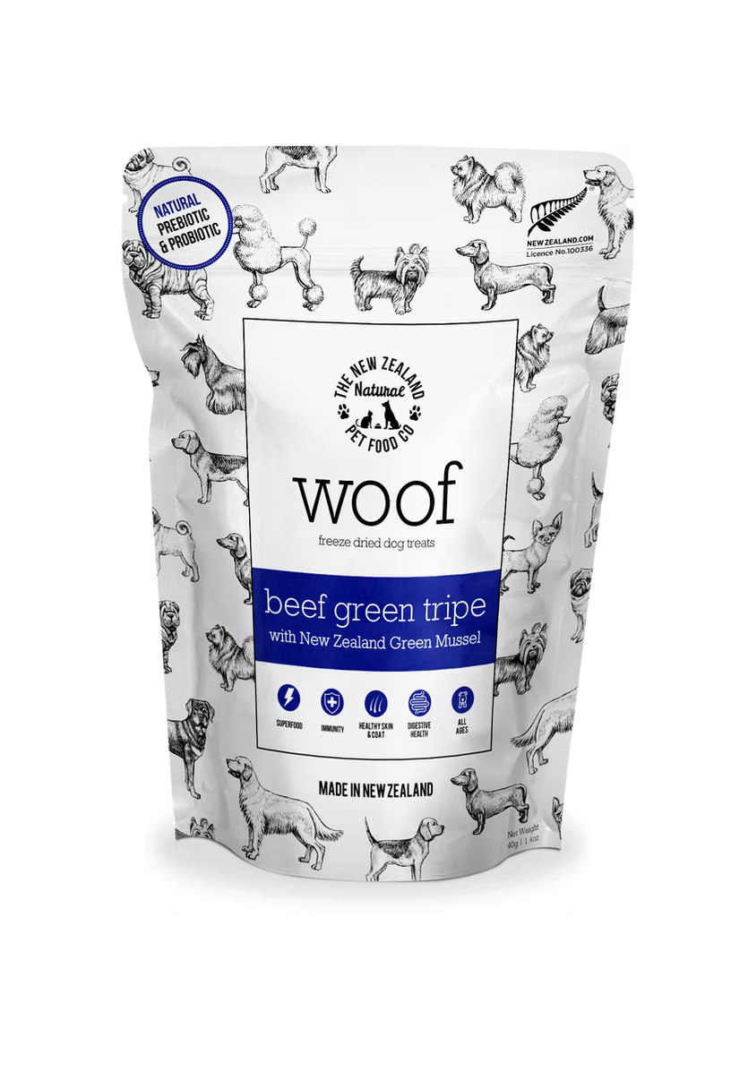 NZ Natural Pet Food Co - WOOF Freeze Dried Treats - Beef Green Tripe