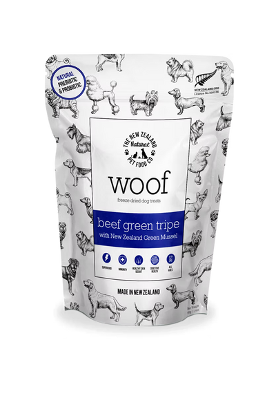 NZ Natural Pet Food Co - WOOF Freeze Dried Treats - Beef Green Tripe