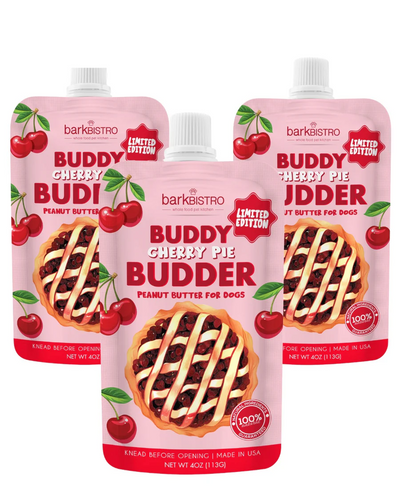 Bark Bistro - Cherry Pie Buddy Budder Peanut Butter Squeeze Pack