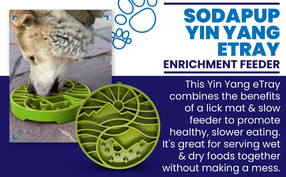 SodaPup - Sun and Moon Shallow Slow Feeder Enrichment Bowl