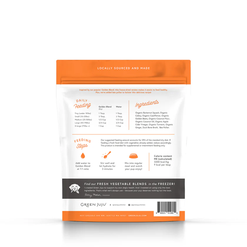 Green Juju - Freeze-Dried Vegetable Blend - Golden Blend with Bee Pollen