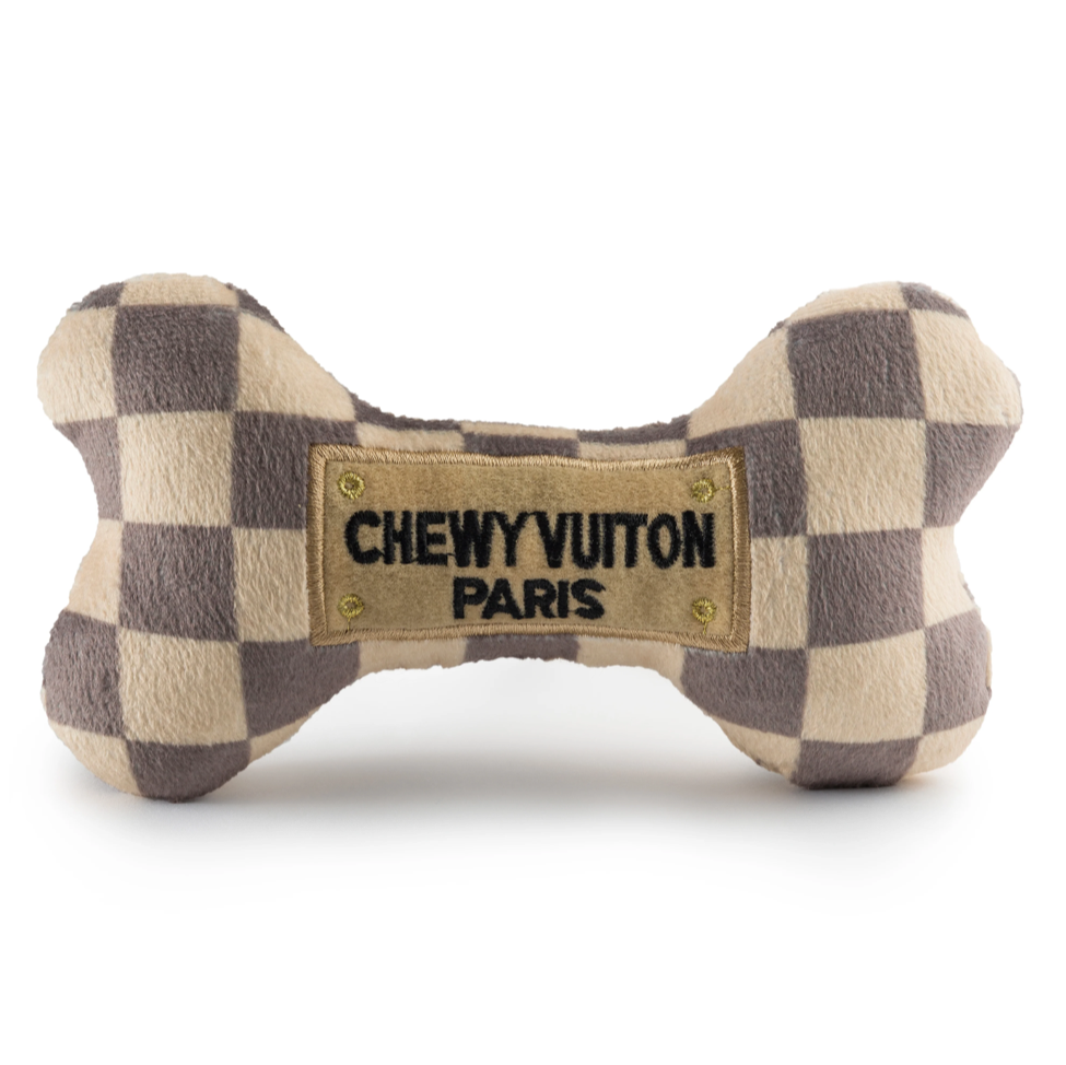 Haute Diggity Dog - Checker Chewy Vuiton Bone Dog Toy