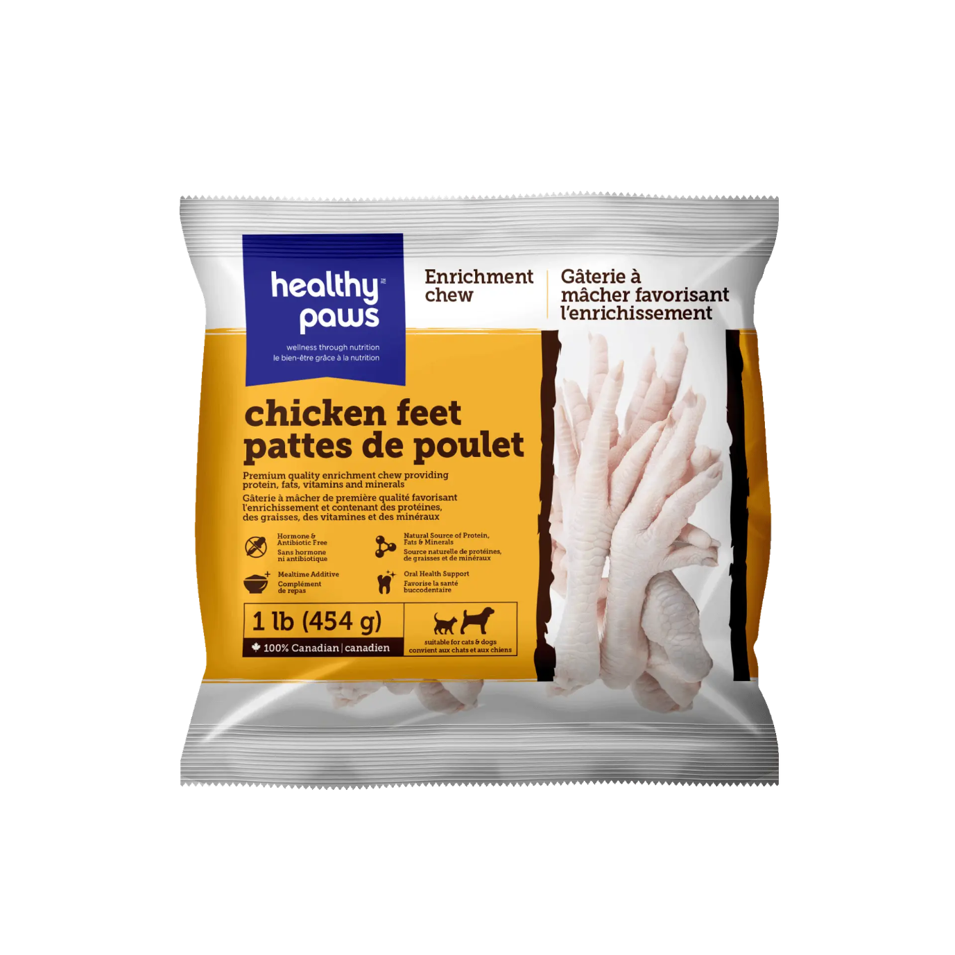 Healthy Paws - Frozen Chicken Feet - 1 lb