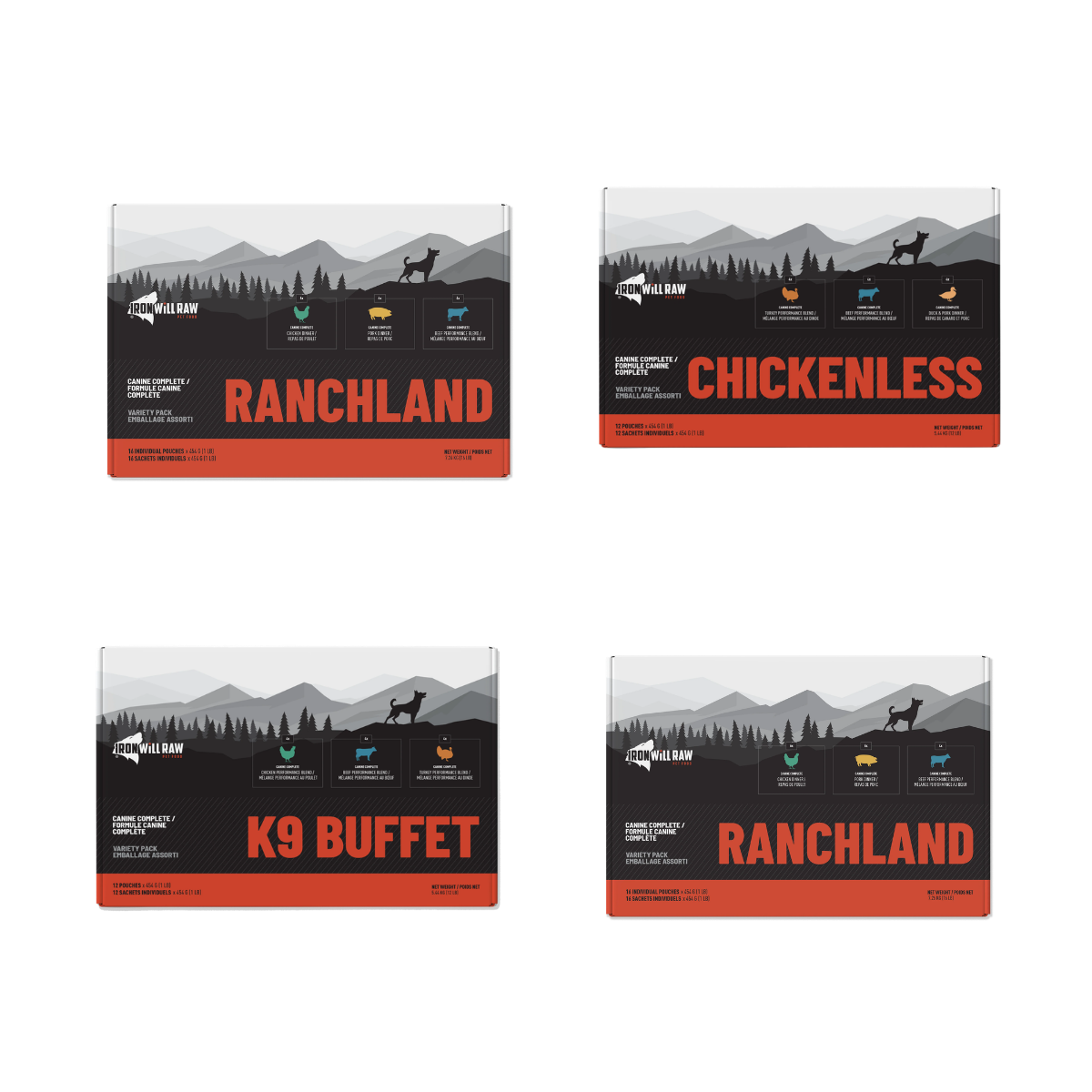 Iron Will Raw - Canine Complete Variety Packs