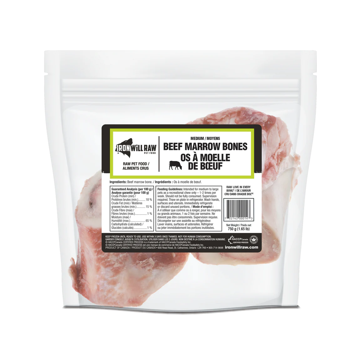 Iron Will Raw - Beef Marrow Bones