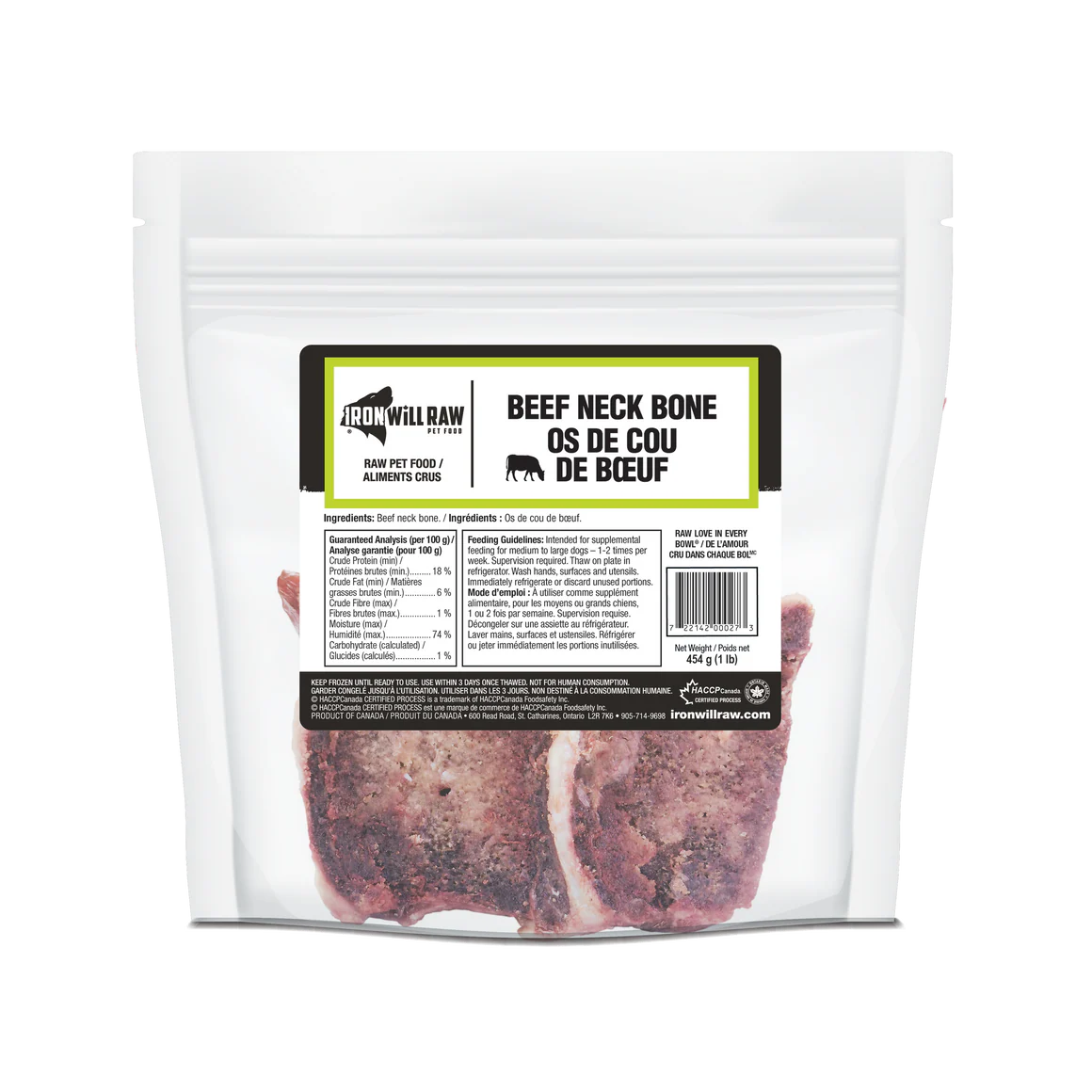 Iron Will Raw - Beef Neck Bones