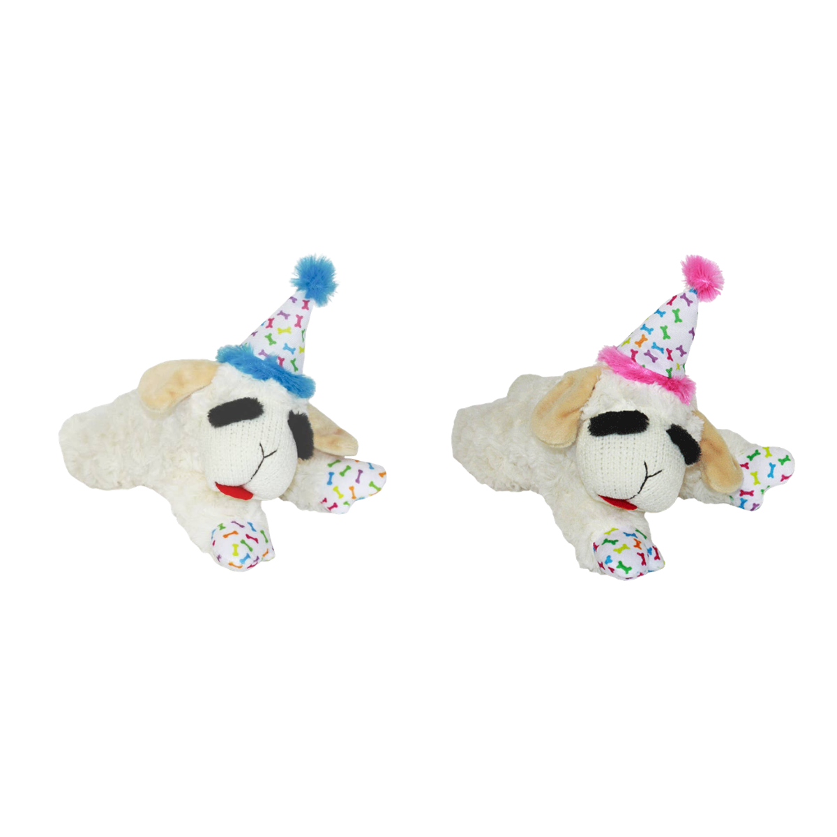 Multipet - Lamb Chop With Birthday Hat Dog Toy - Original Style