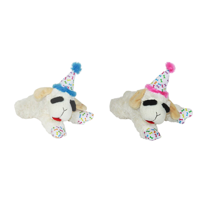 Multipet - Lamb Chop With Birthday Hat Dog Toy - Original Style