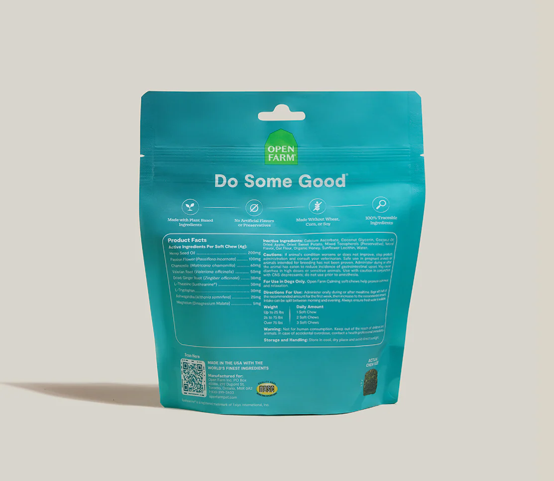 Open Farm - Calming Supplement Chews for Dogs