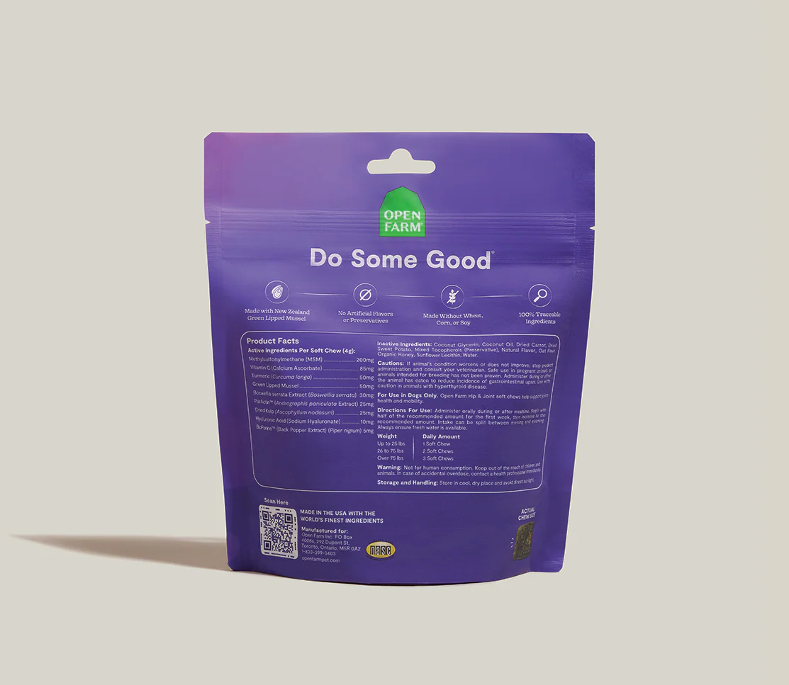 Open Farm - Hip & Joint Supplement Chews for Dogs