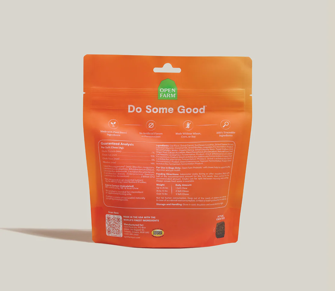 Open Farm - Probiotic Supplement Chews for Dogs