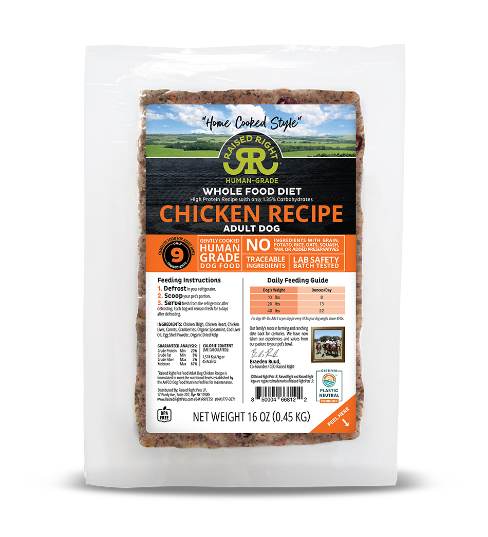 Raised Right - Frozen Gently Cooked Original and Paté Recipes
