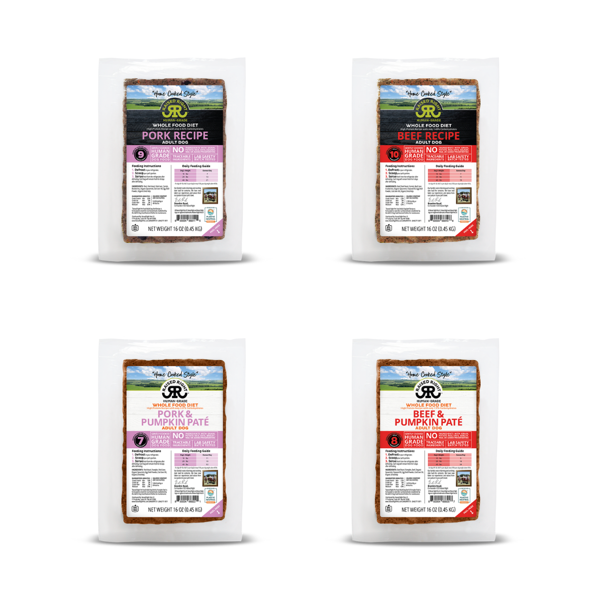 Raised Right - Frozen Gently Cooked Original and Paté Recipes