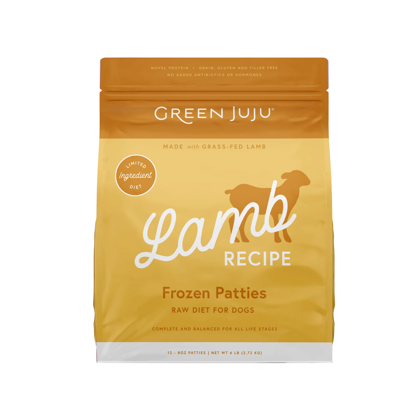 Green Juju - Frozen Lamb Patties - Raw Dog Food