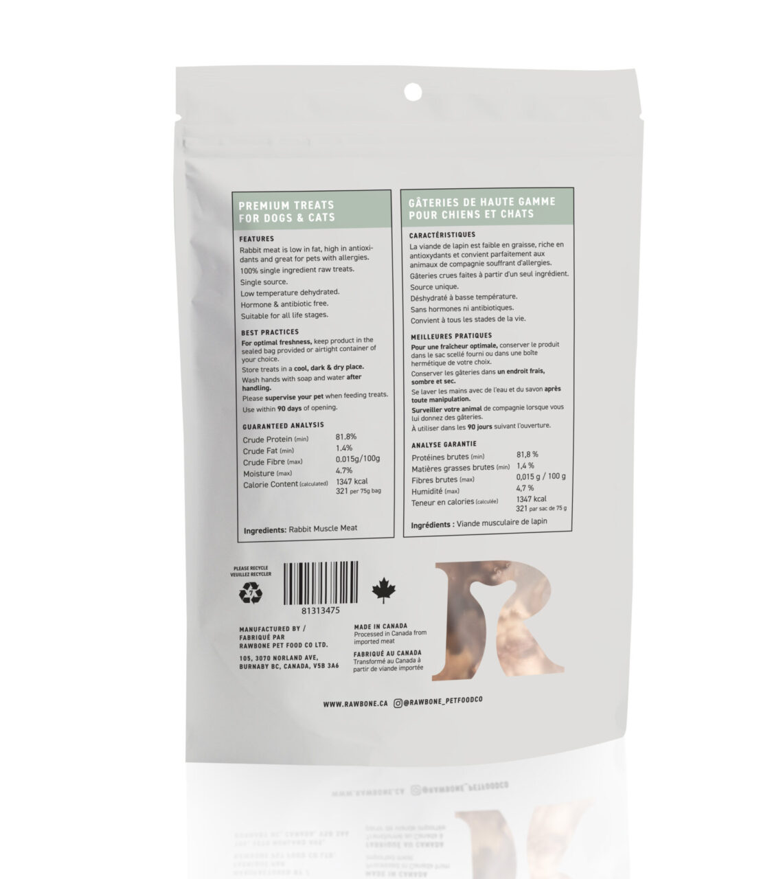 Rawbone Pet Food Co. - Rabbit Krisps