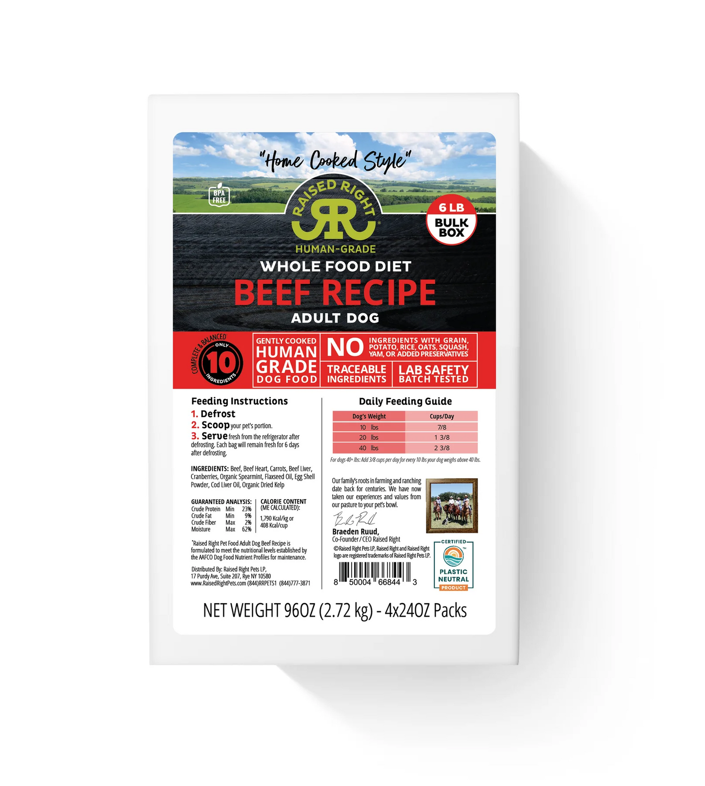 Raised Right - Frozen Gently Cooked Original and Paté Recipes