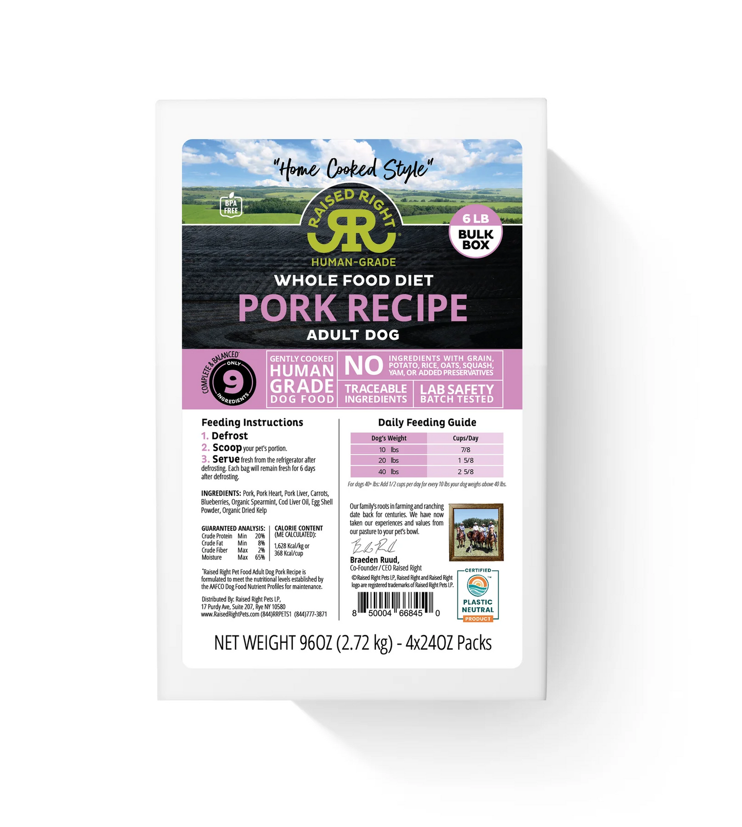 Raised Right - Frozen Gently Cooked Original and Paté Recipes
